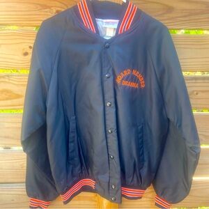 Vintage 80's Women's Large Black Orcutt American Board Member Bomber Jacket